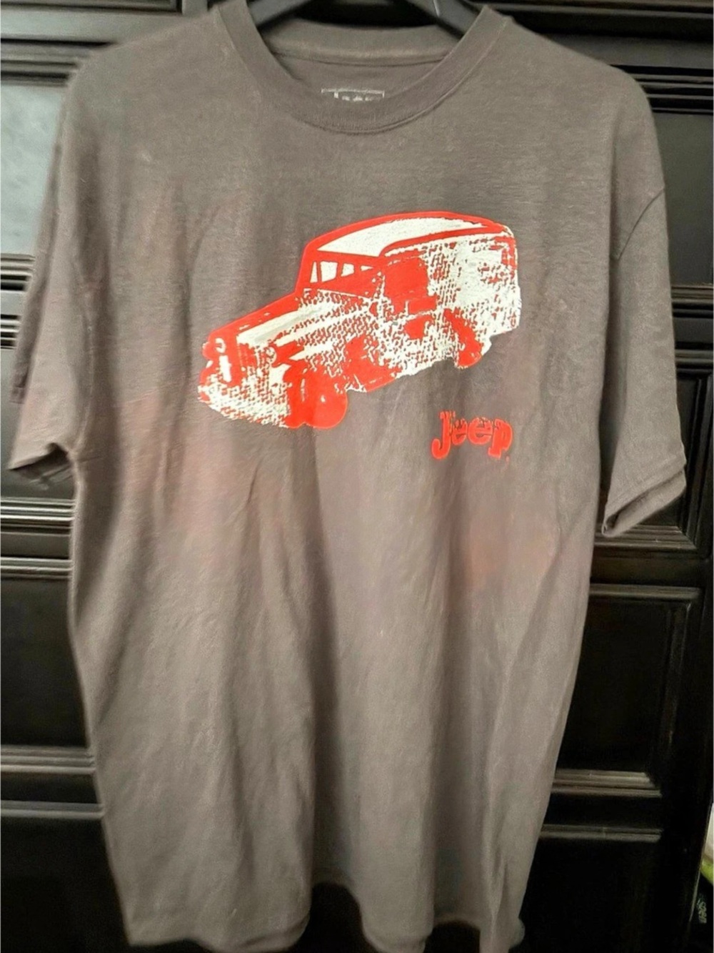 Vintage Jeep Graphic Short Sleeve T-Shirt in Gray